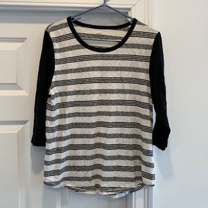 J.Crew Striped Baseball Tee